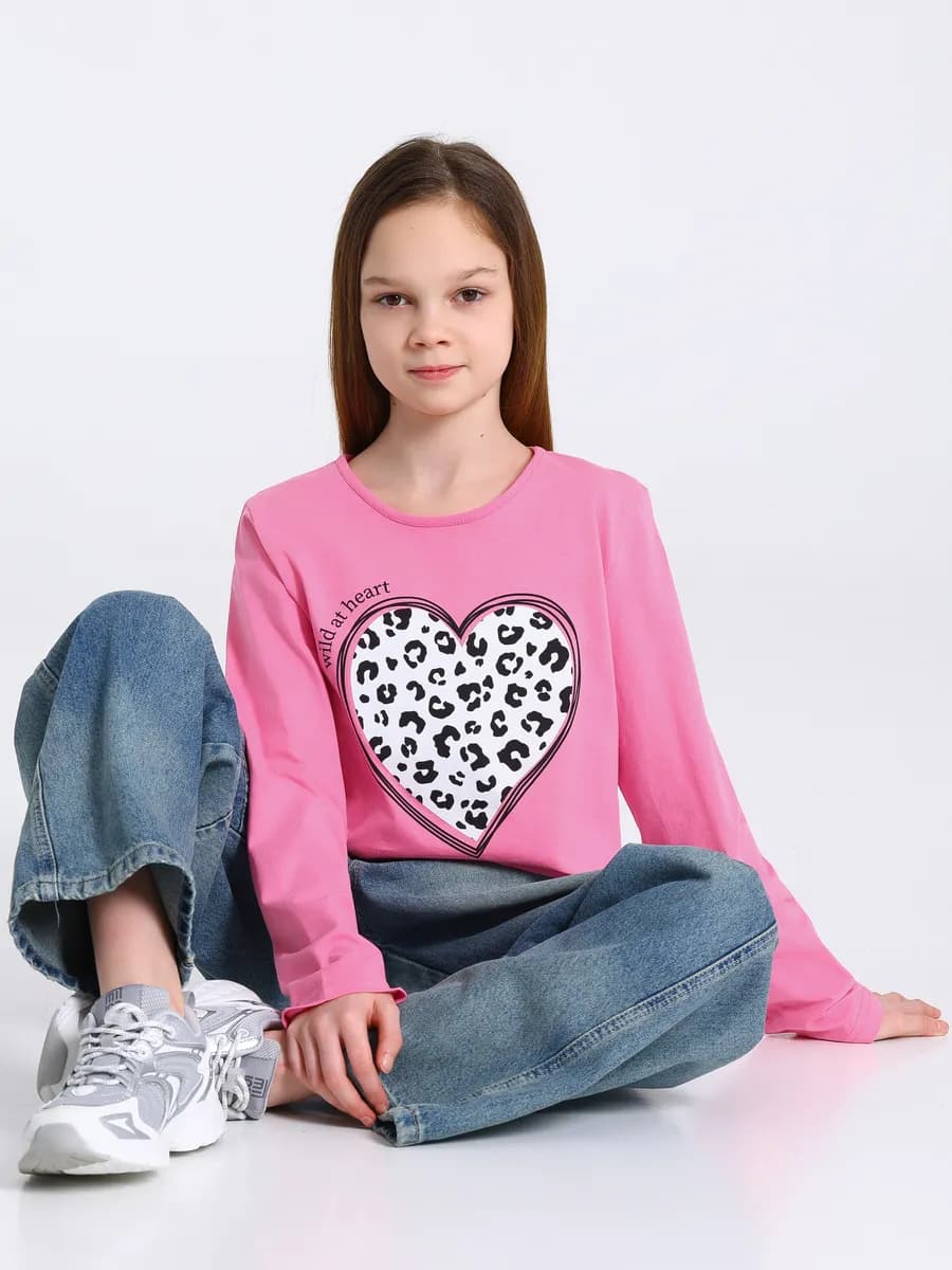 Лонгслив с принтом кофта хлопок 100% - фото 1