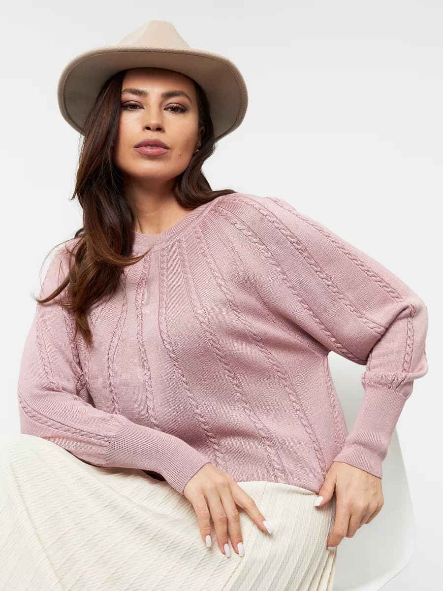 Джемпер вязаный больших размеров