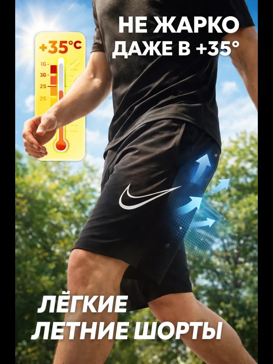 Шорты спортивные мужские летние трикотаж