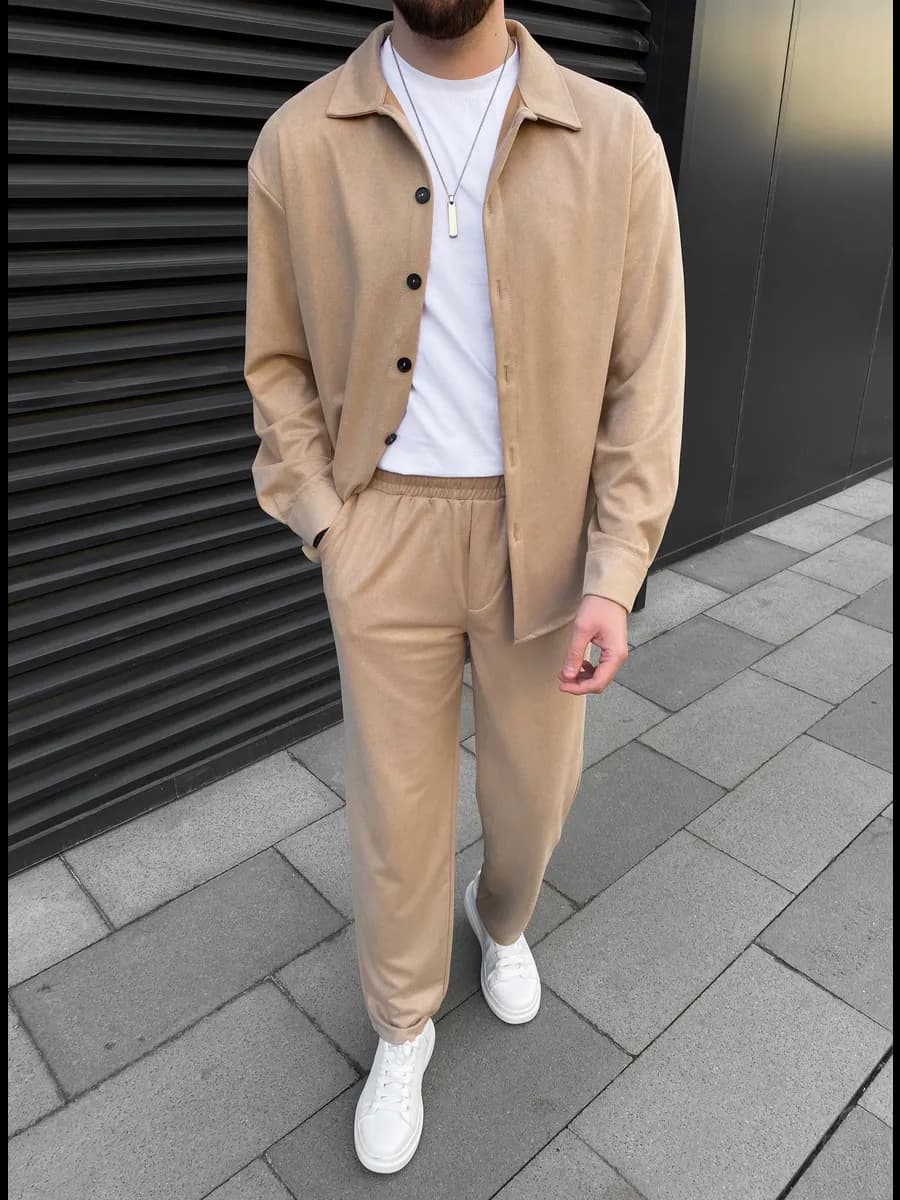 Костюм теплый вельветовый зимний old money - фото 1