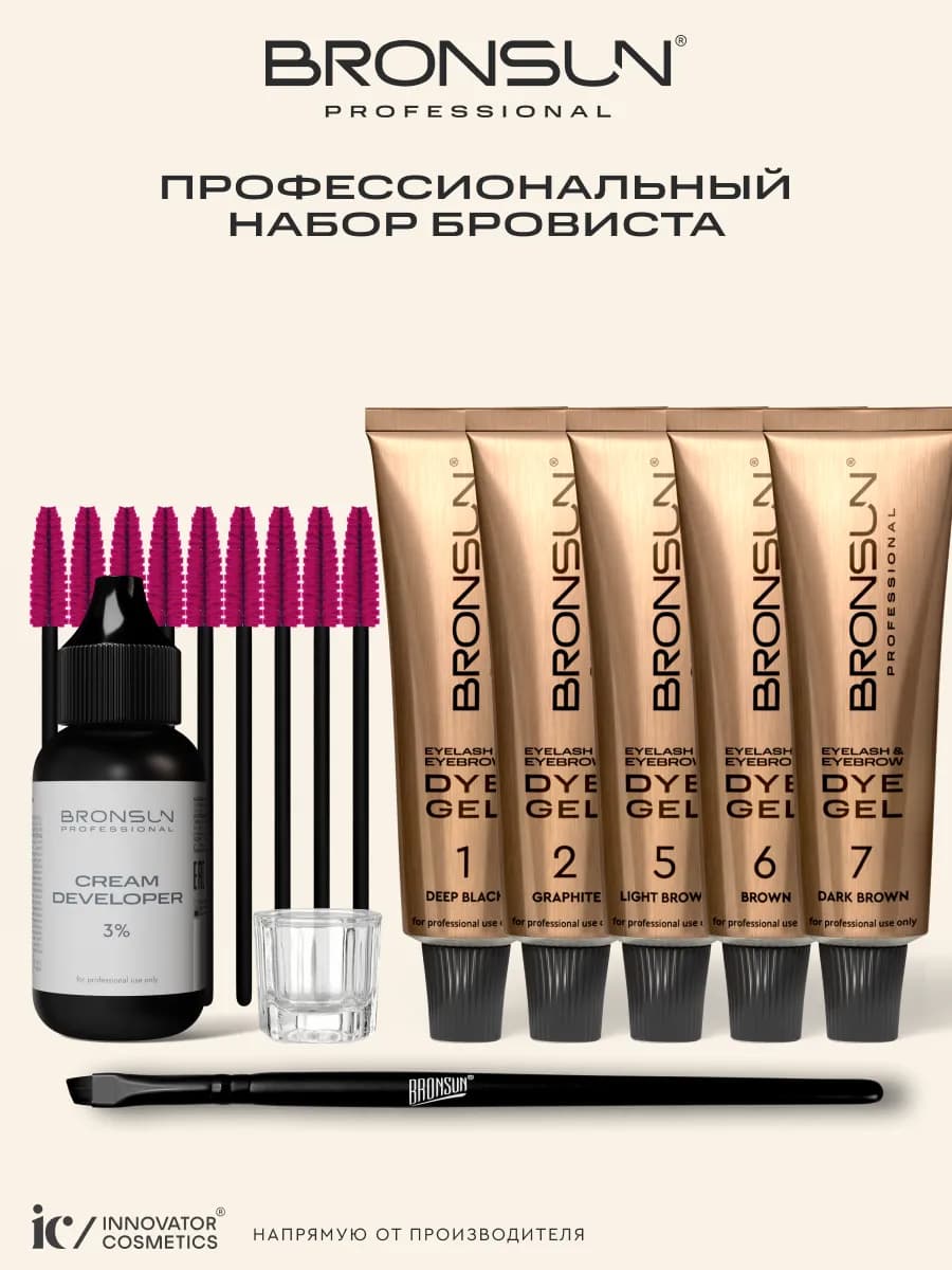 Краска для бровей и ресниц набор с оксидантом