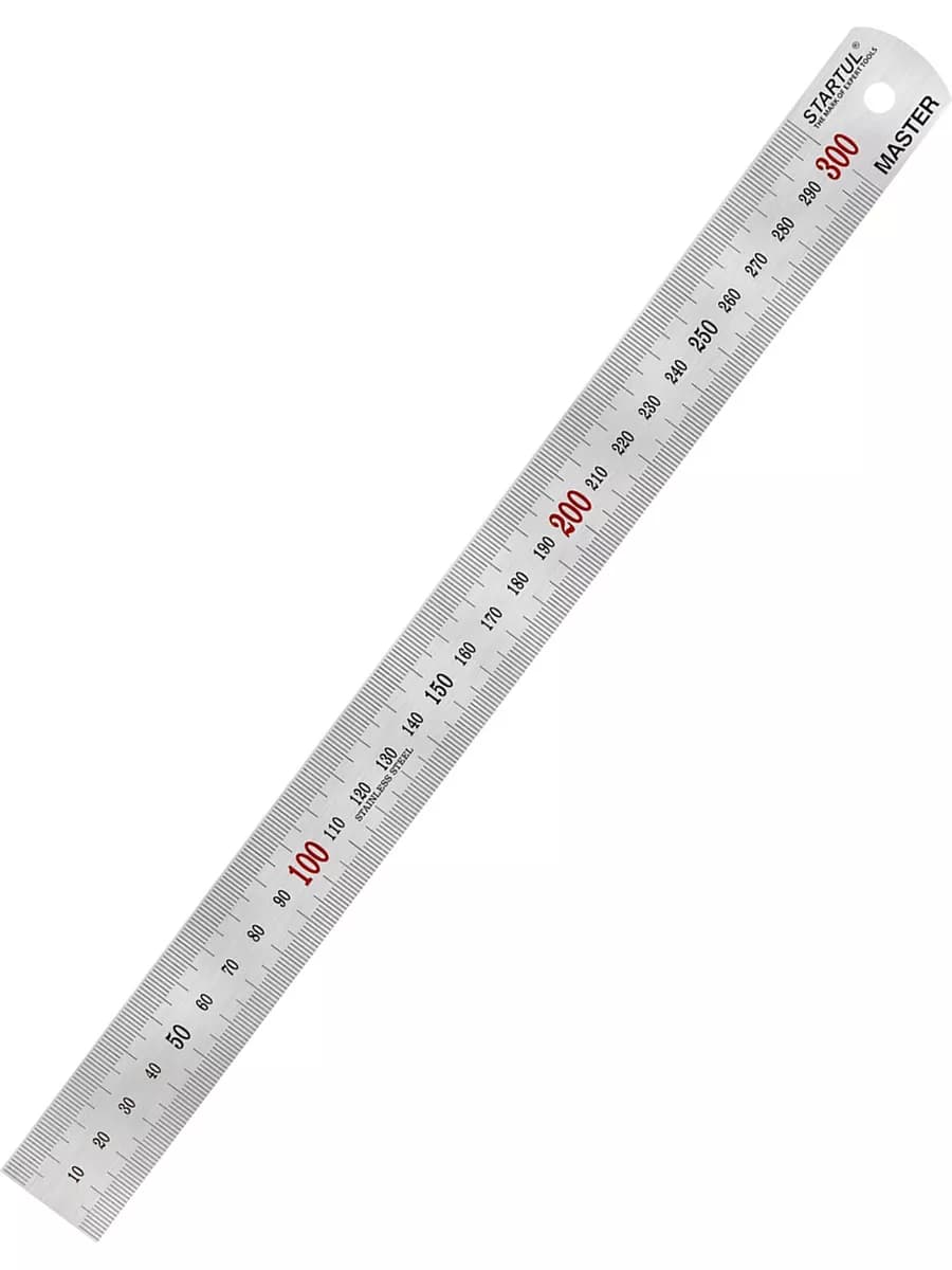 Линейка металлическая 30 см двусторонняя ST3500-030