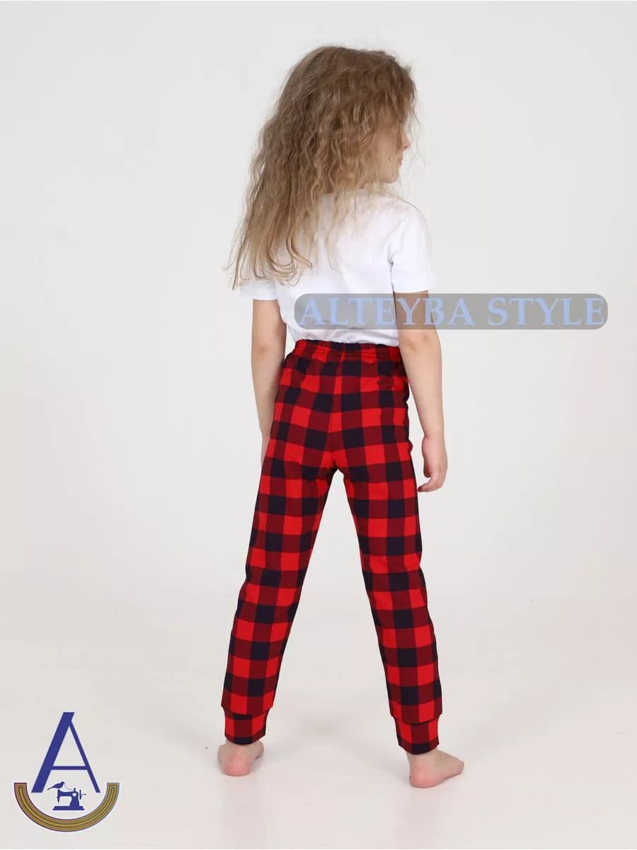Брюки пижамные детские в клетку
