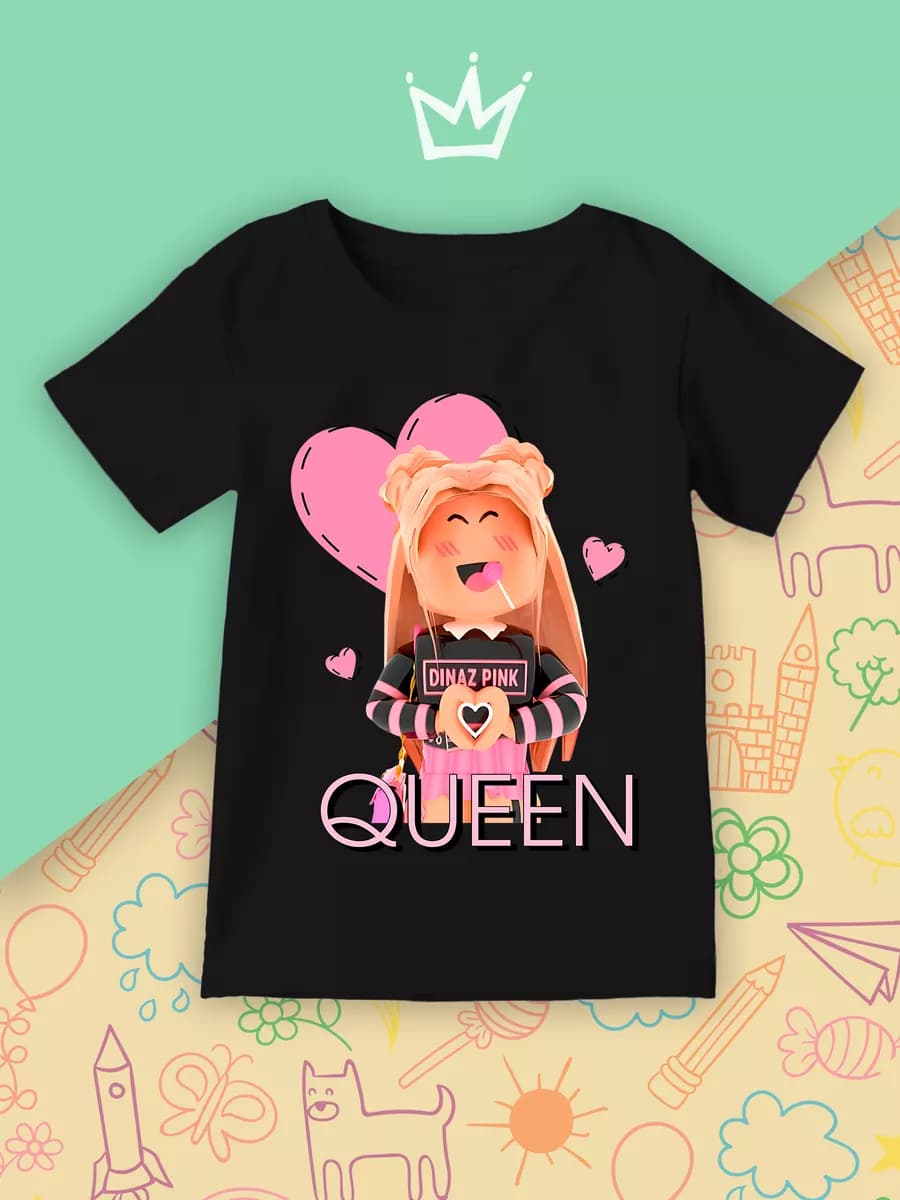 Детская Футболка Роблокс Квин Королева Игровая Для Детей