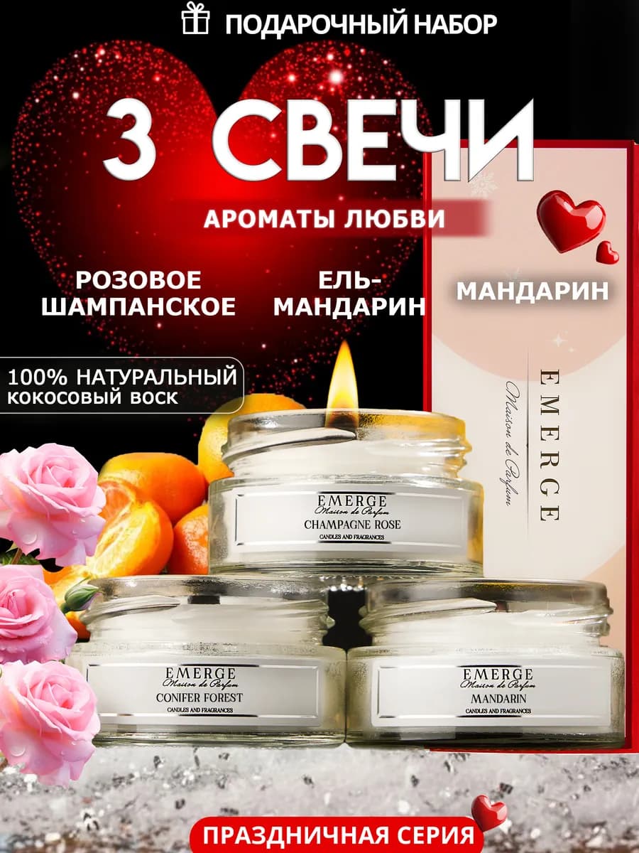 Ароматические свечи подарок на новый год 2026 набор