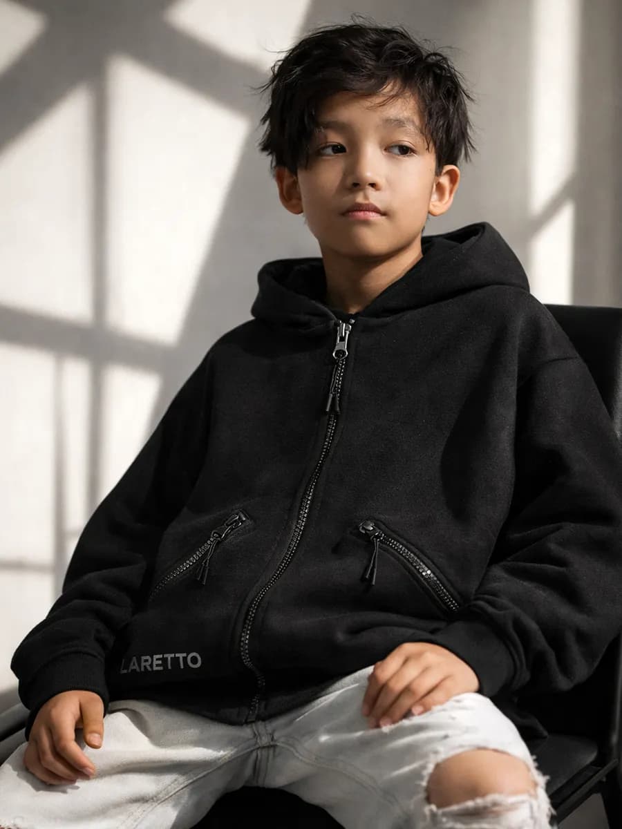 Зип худи для мальчика с капюшоном