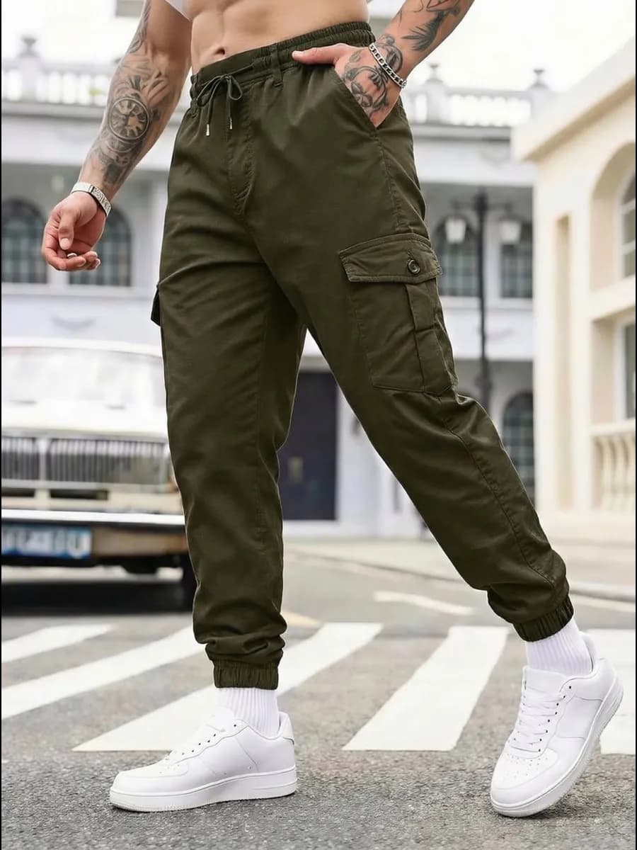 Джинсовые брюки джоггеры карго