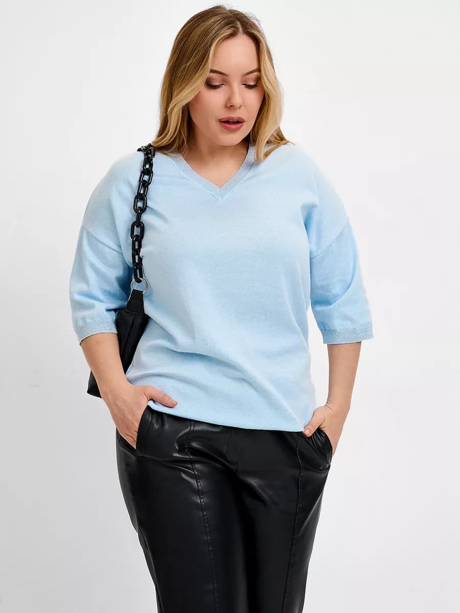 Кофта вязаная джемпер тонкий пуловер