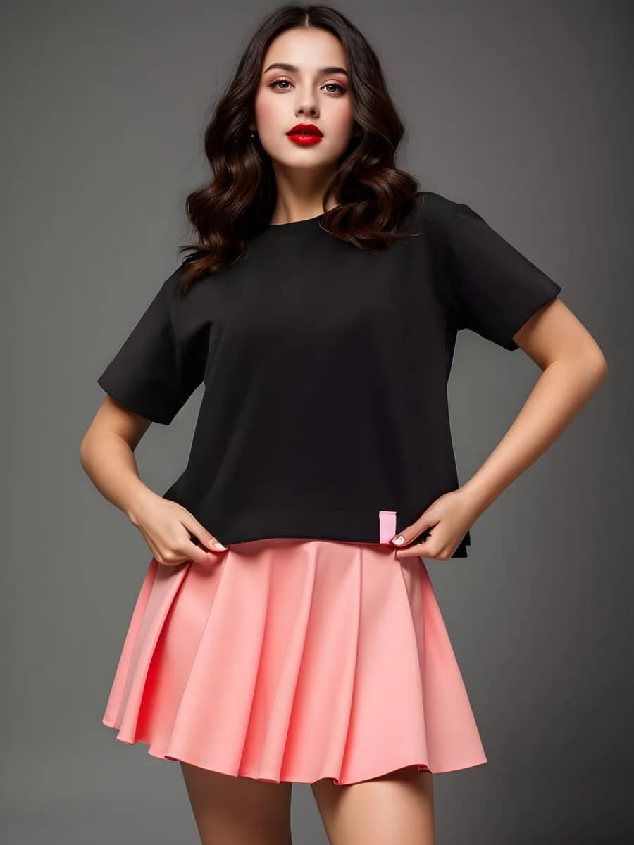 Футболка женская укороченная оверсайз кроп топ