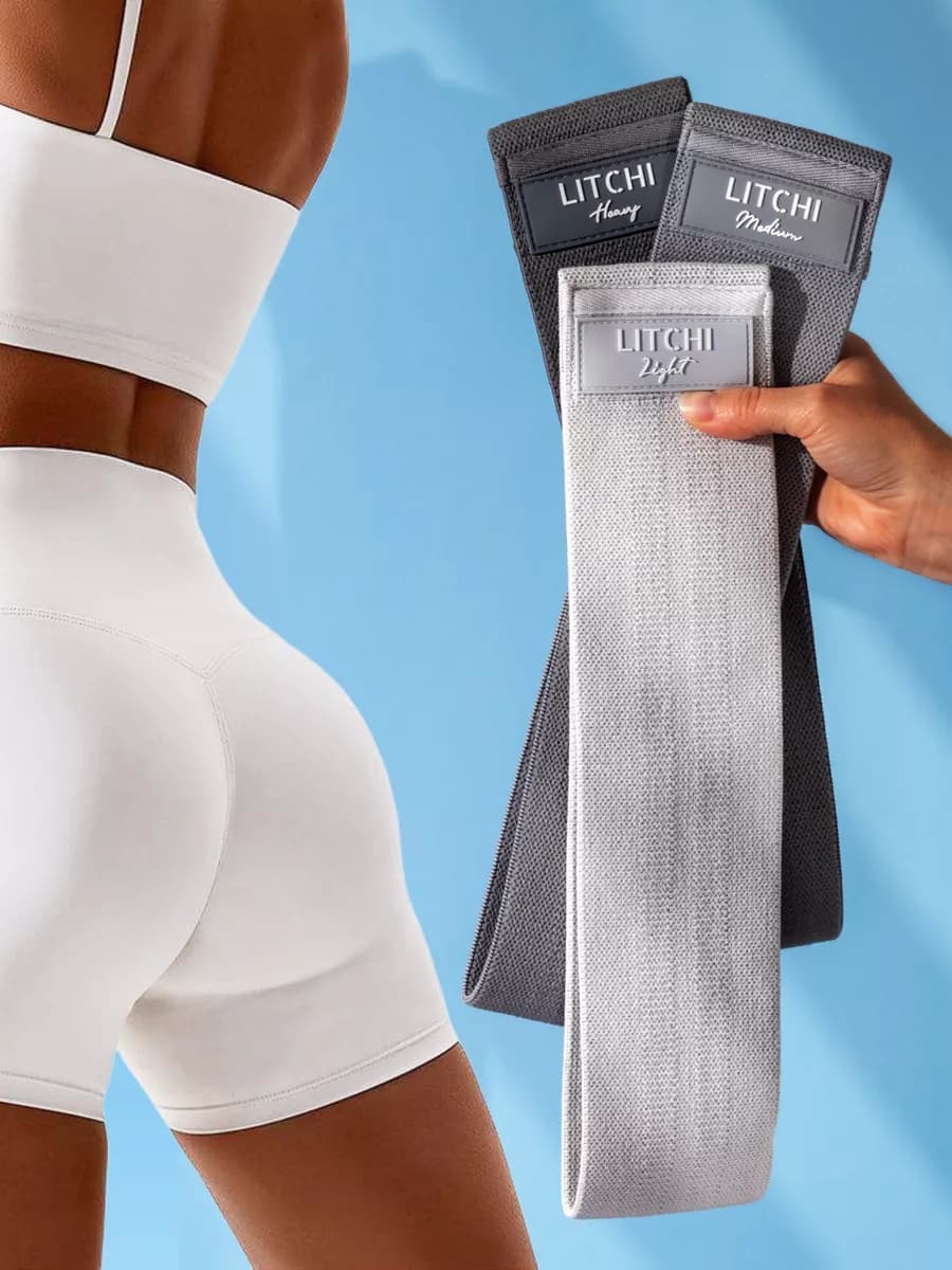 Резинки для фитнеса тканевые набор 3 шт