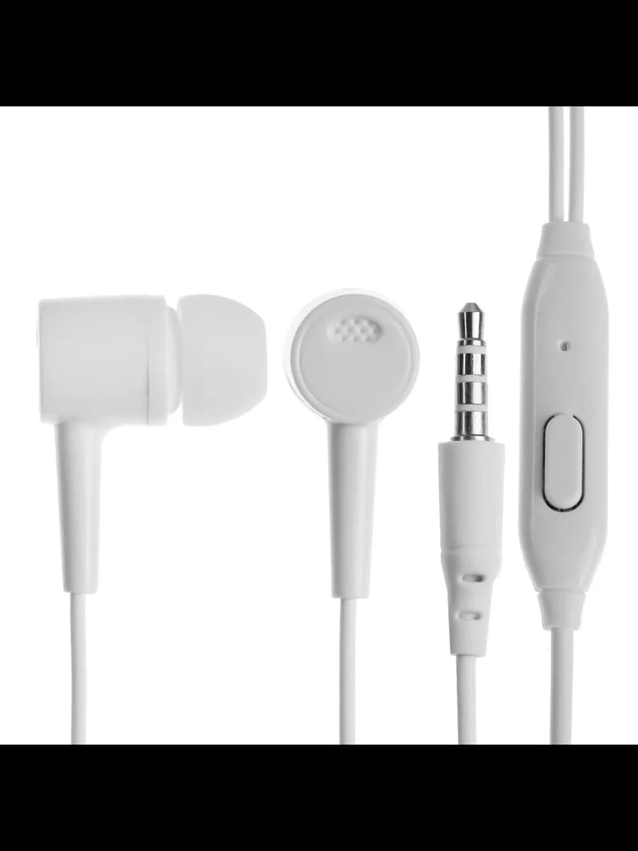 Наушники проводные, вакуумные, микрофон, 1 м, Jack 3.5 мм