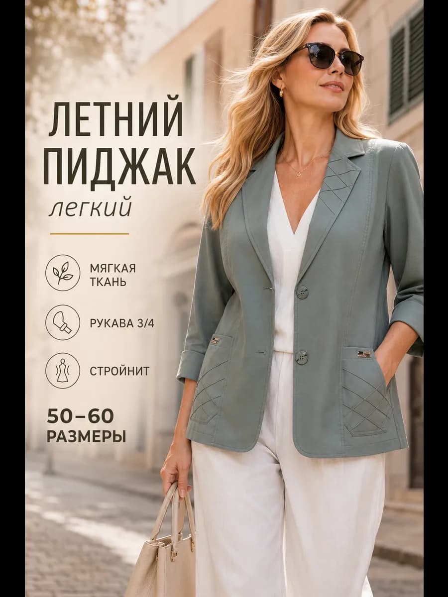 Пиджак приталенный нарядный жакет