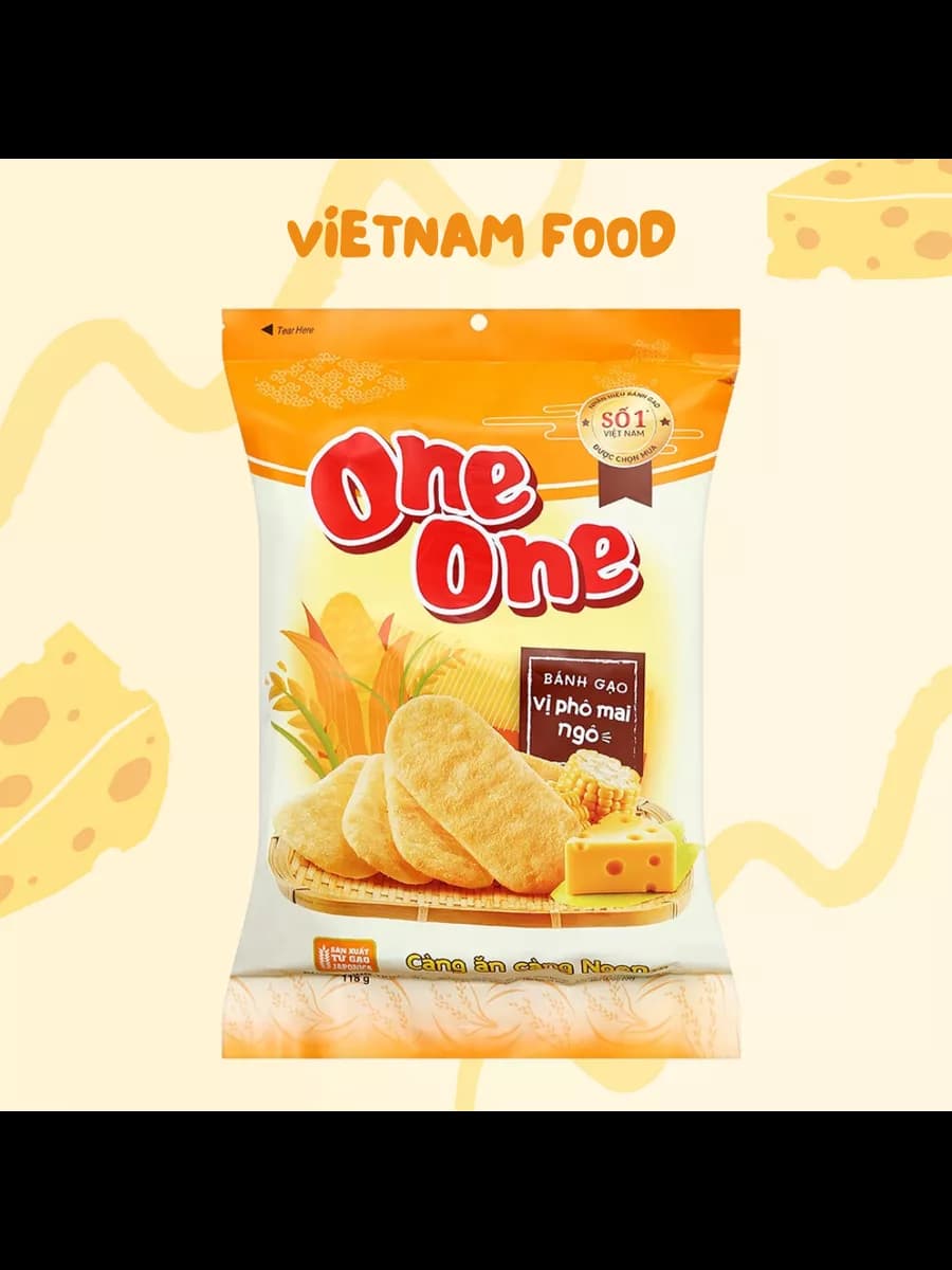 Сырные вьетнамские чипсы ONE ONE 118г