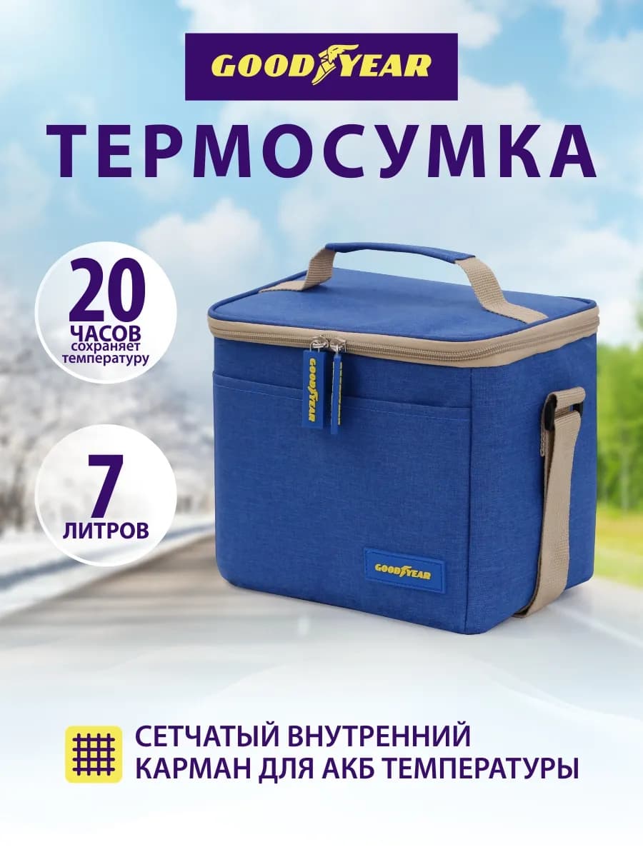 Термосумка для ланча маленькая на работу 7 литров
