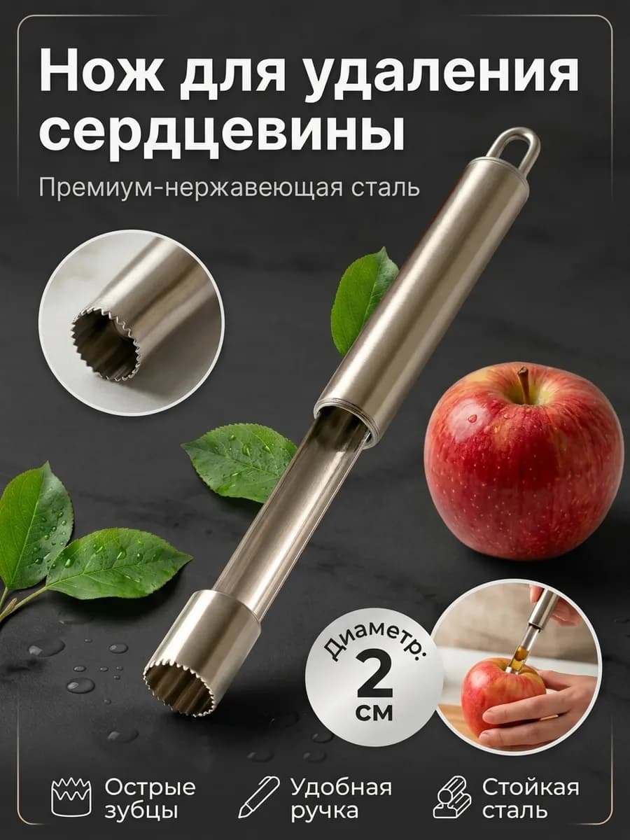 Нож кухонный для яблок сердцевина