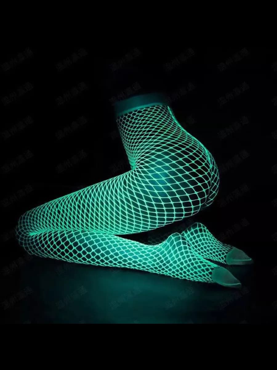 Колготки неоновые в крупную сетку