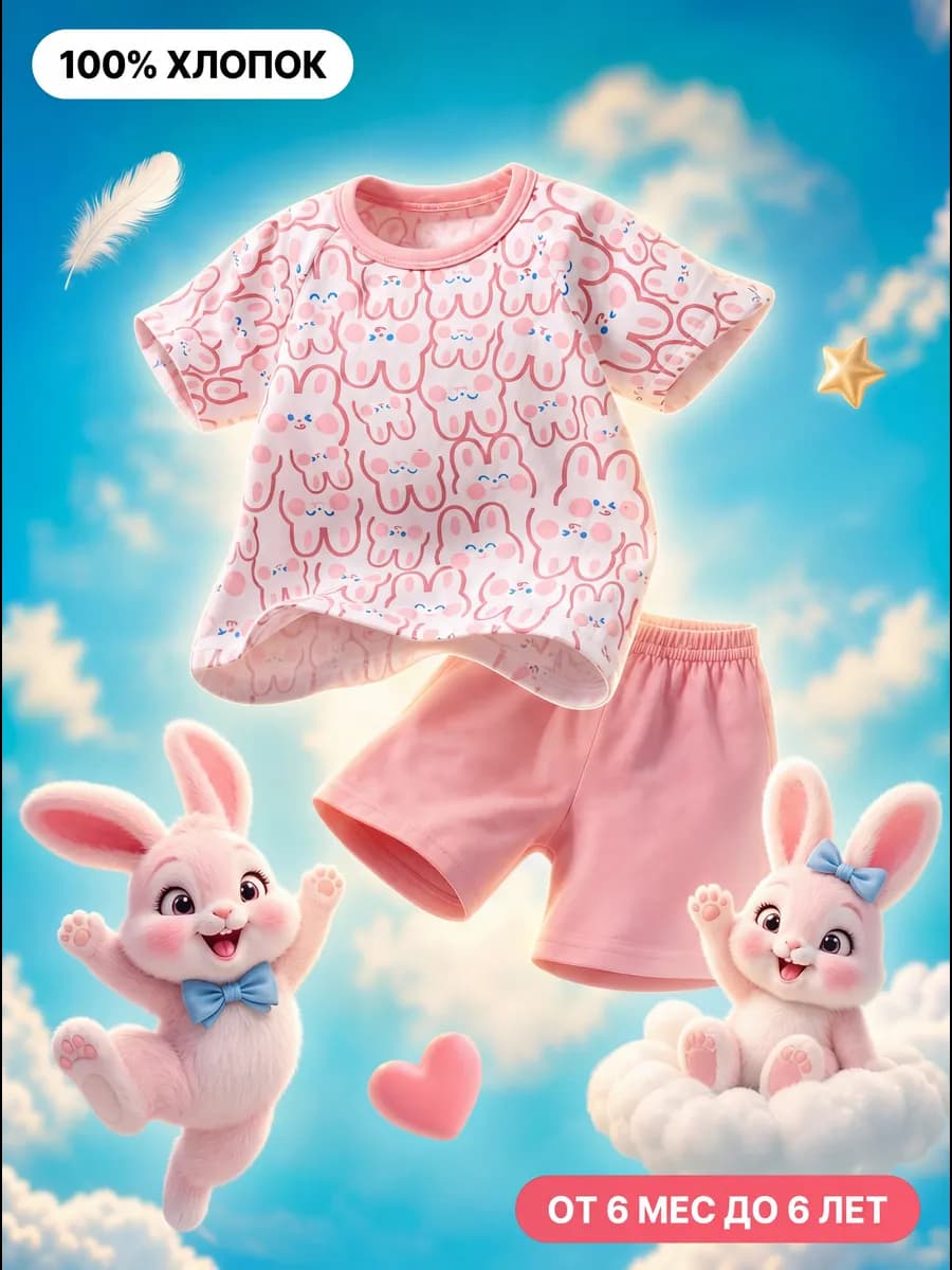 Костюм детский летний с шортами и футболкой