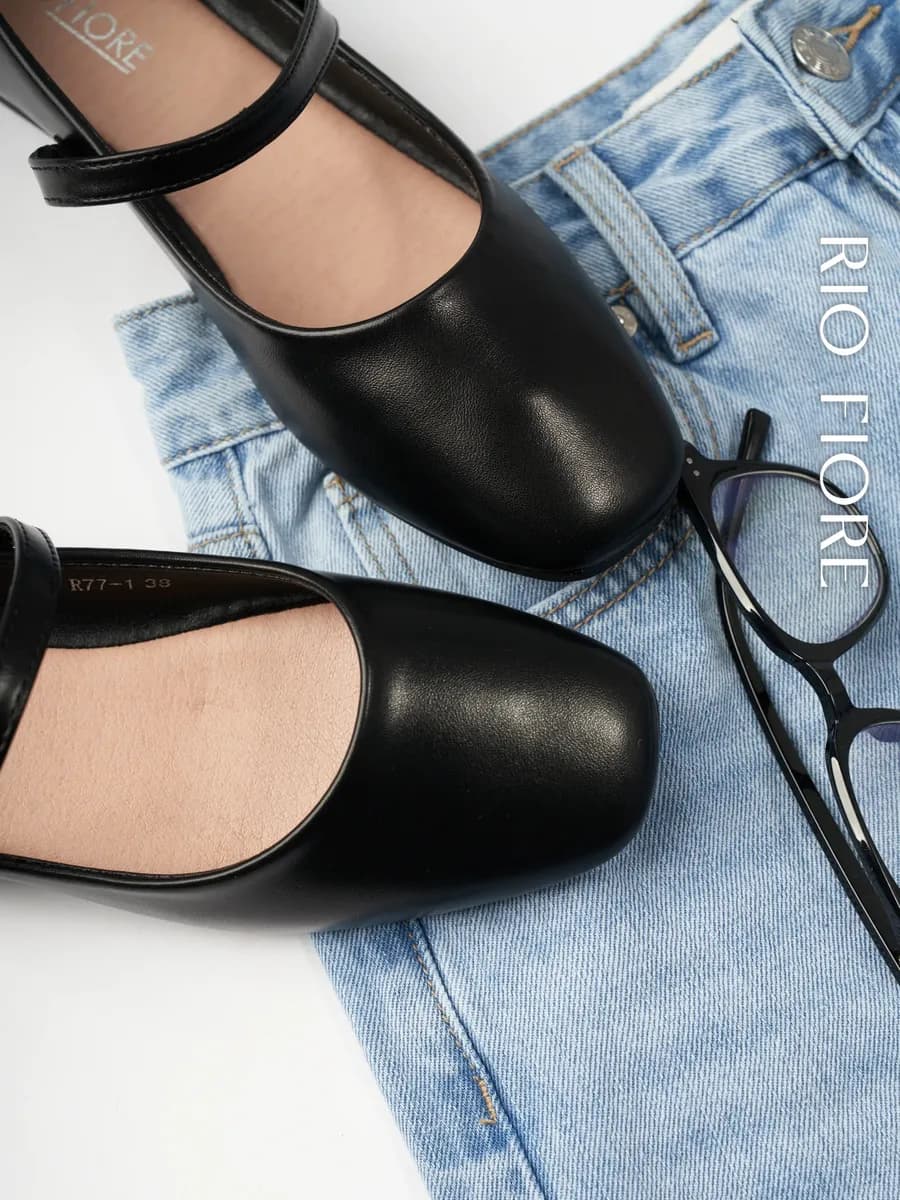 Балетки с квадратным носом мери джейн