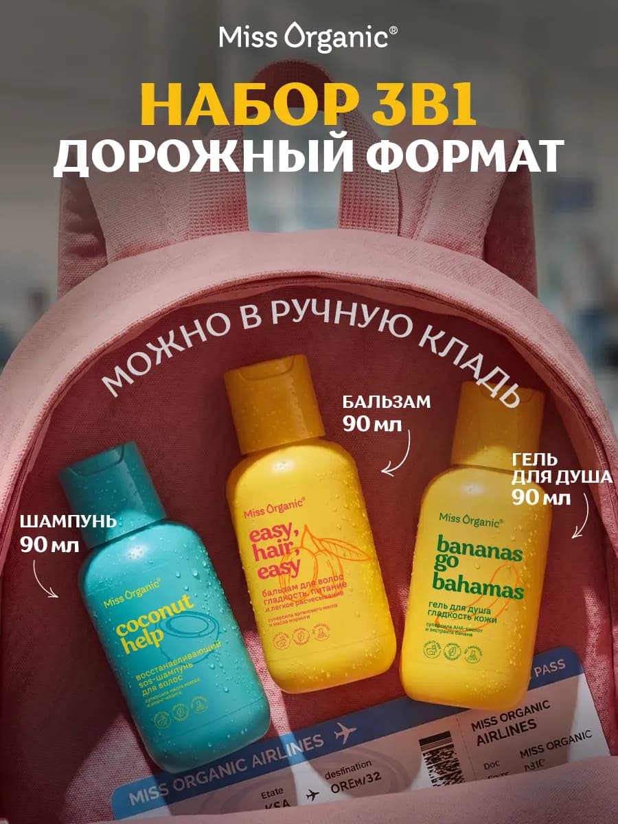 Дорожный набор тревел косметики в мини формате