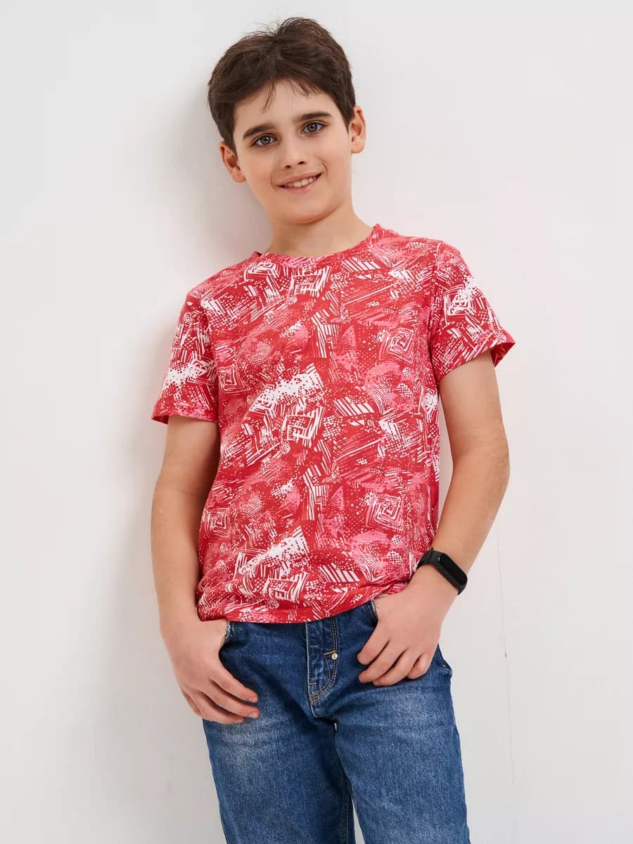 Футболка с принтом хлопок - фото 1