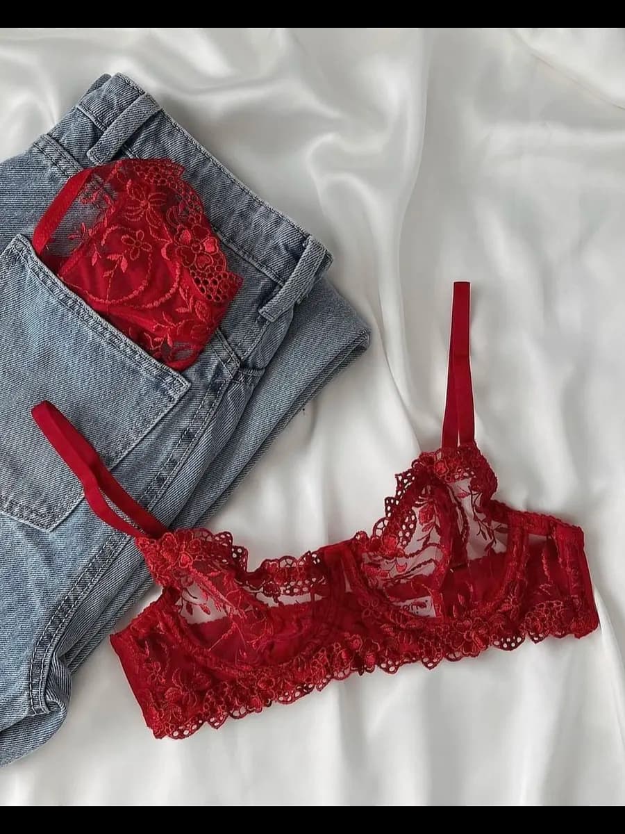 Комплект нижнего белья кружевное сетка