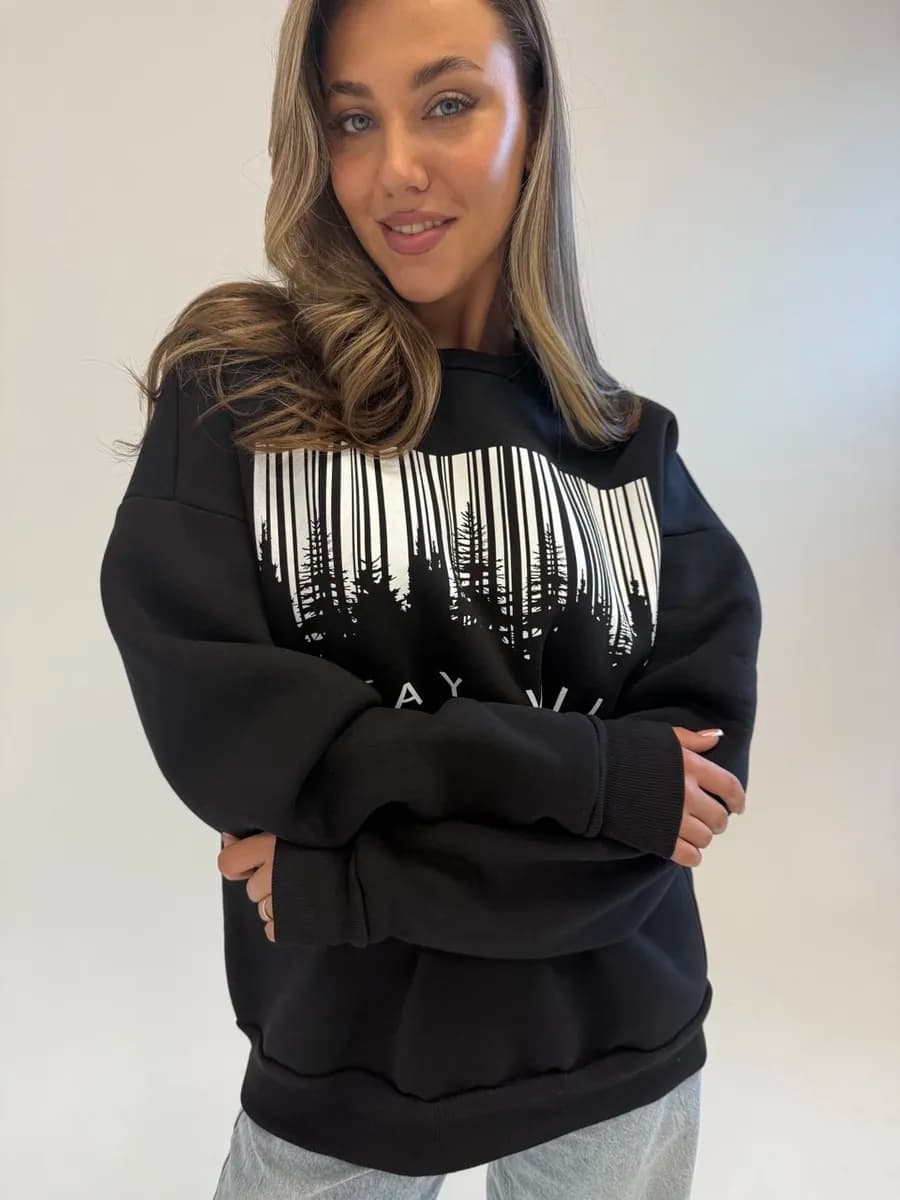 Свитшот толстовка оверсайз с начёсом