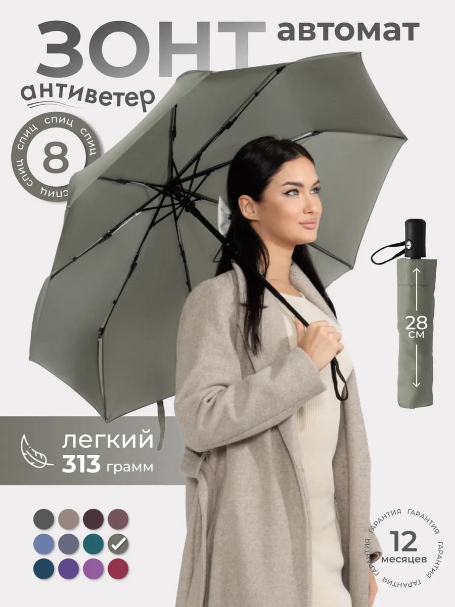 Зонт автомат легкий антиветер