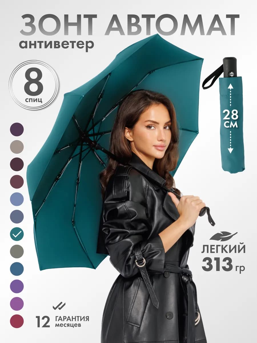 Зонт автомат легкий антиветер