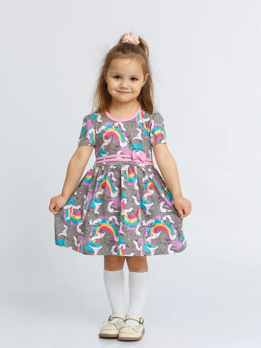 Платье трикотажное в садик