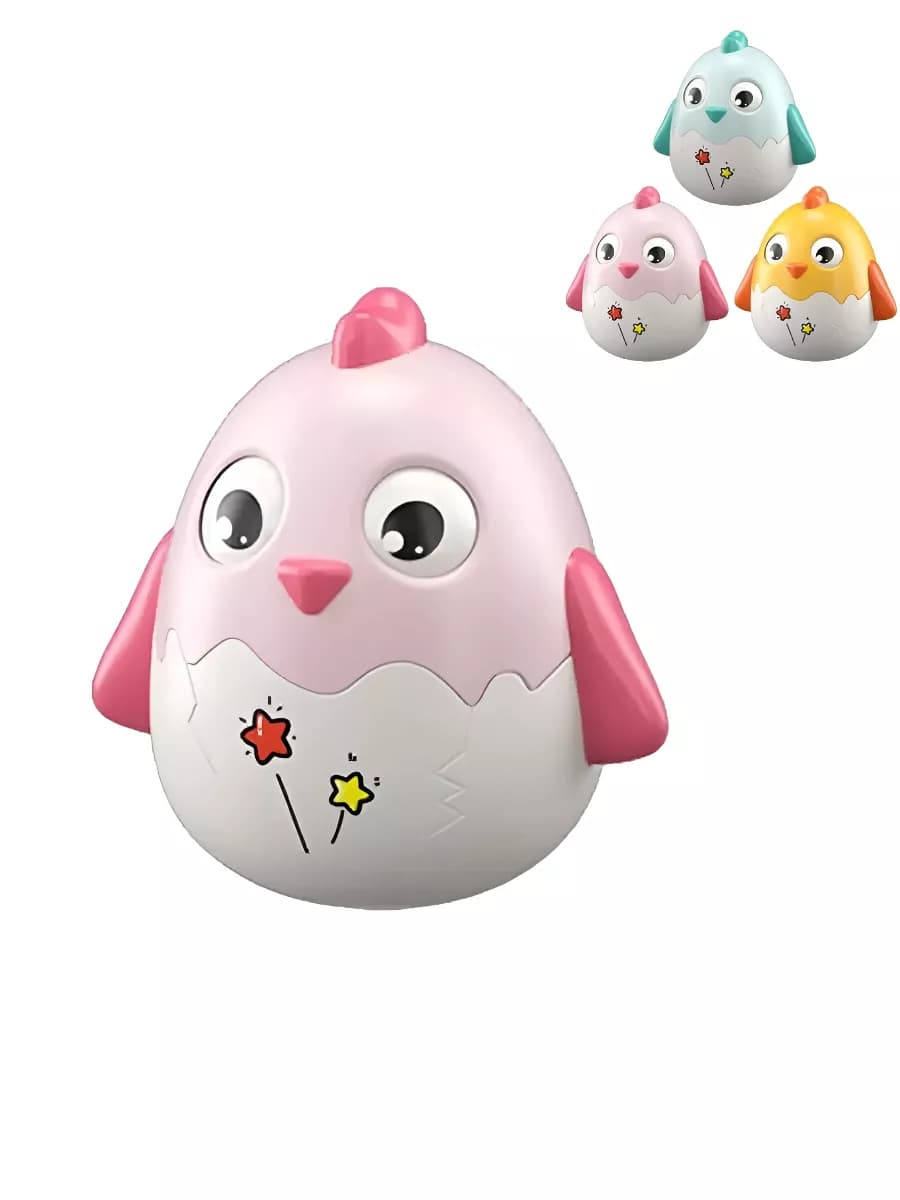 Игрушка неваляшка для малышей Цыпленок 12х8х13 см - фото 1