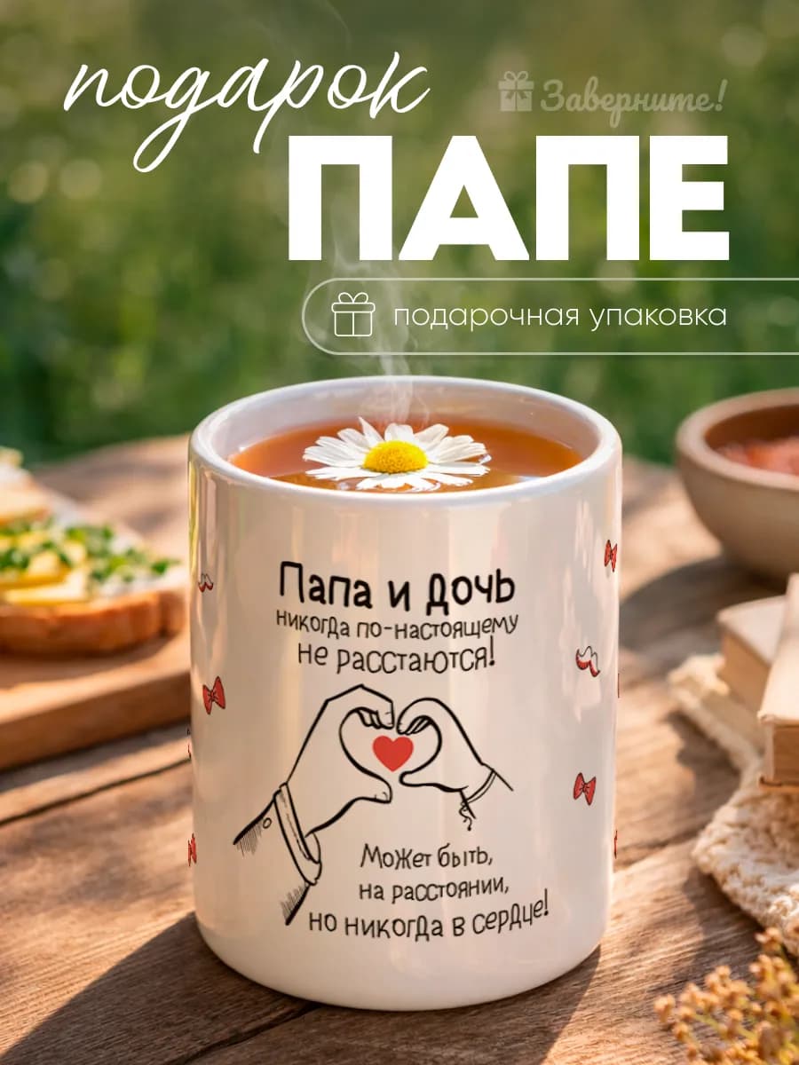 Кружка подарок папе от дочки