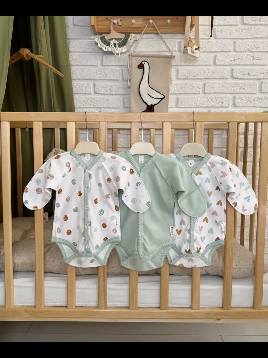 боди для новорожденных с антицарапками 3 шт