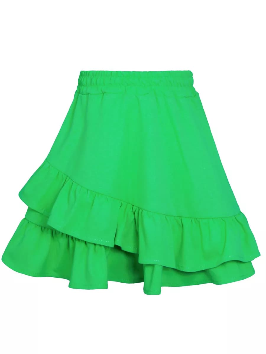 Юбка хлопковая летняя в садик с воланами