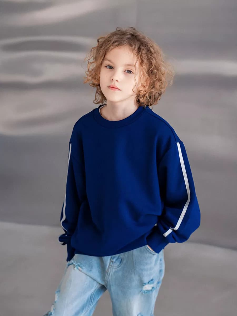 Лонгслив свитшот для мальчика синий