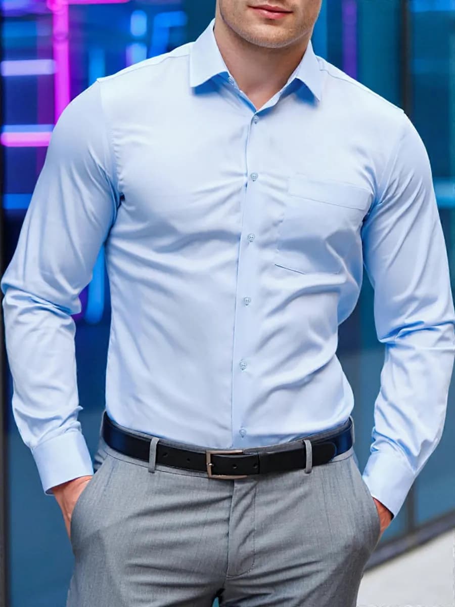 Рубашка с длинным рукавом классическая