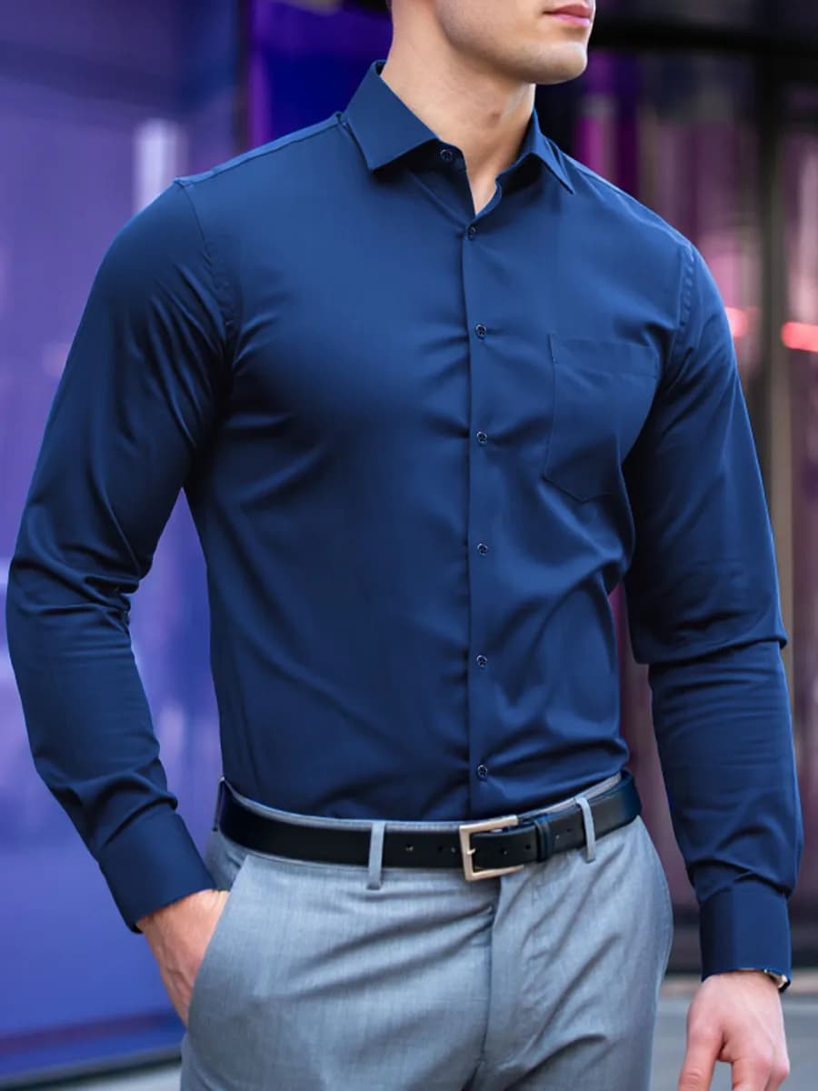 Рубашка с длинным рукавом классическая