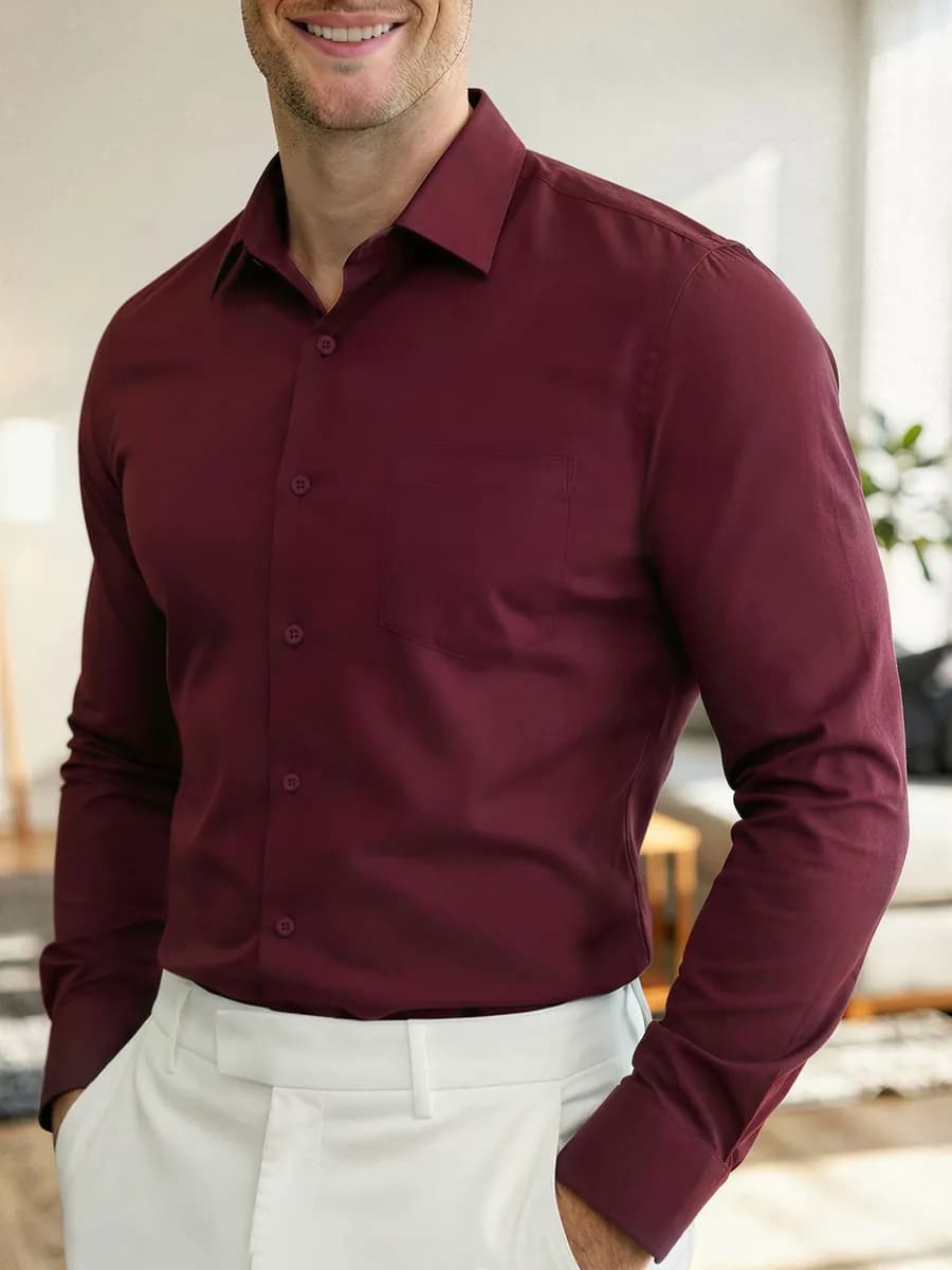 Рубашка с длинным рукавом классическая