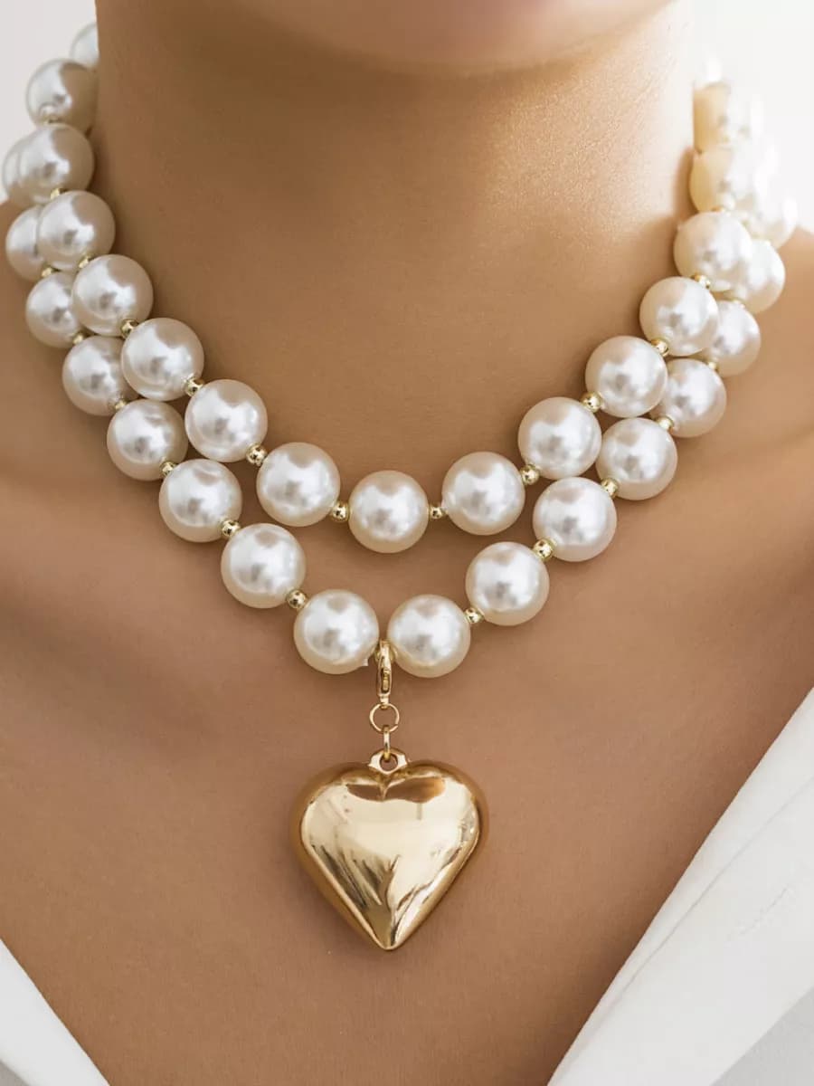 Бусы бижутерия жемчуг многоярусные короткие