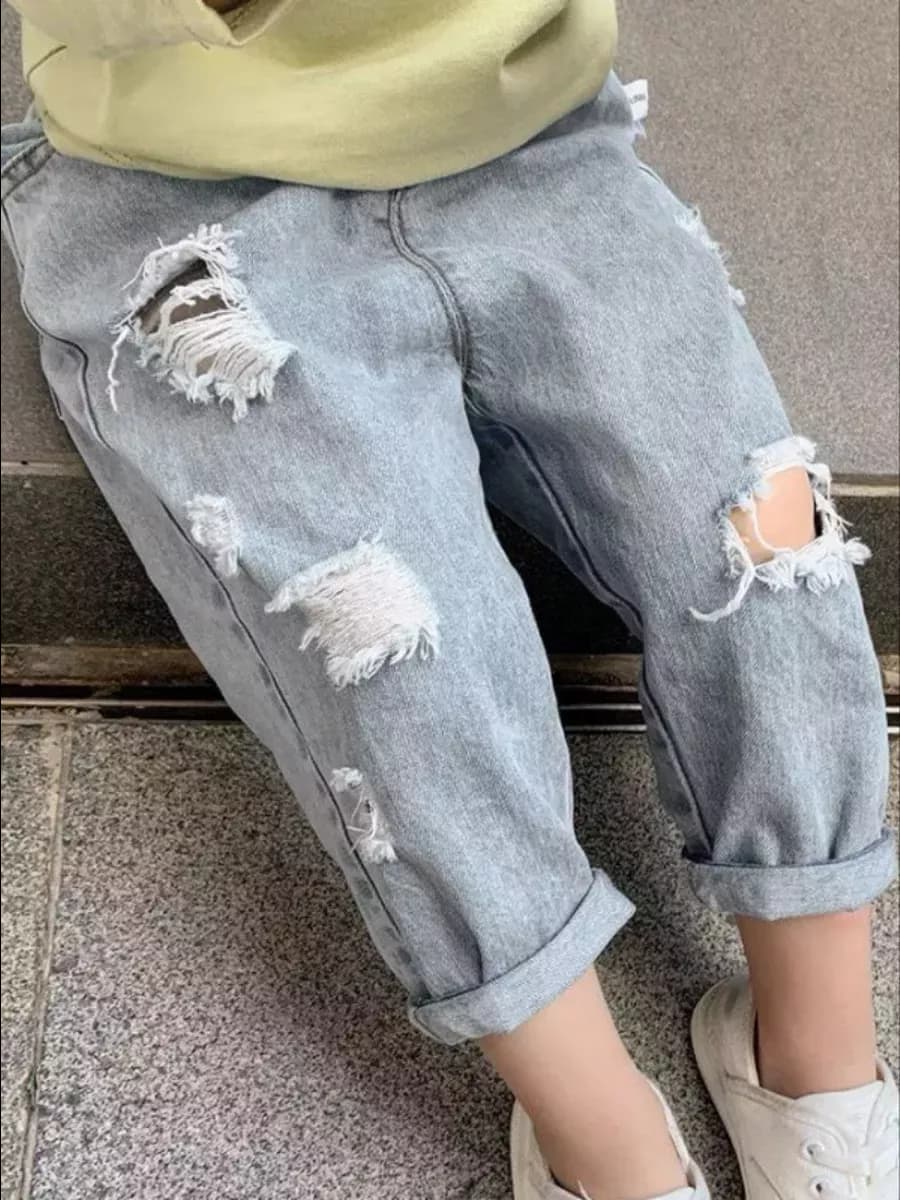 Джинсы со средней посадкой на резинке