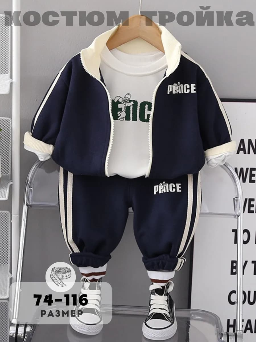 Костюм детский спортивный теплый тройка