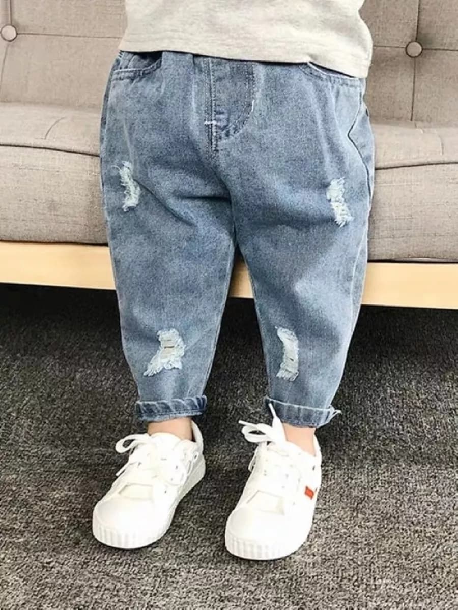 Джинсы со средней посадкой на резинке