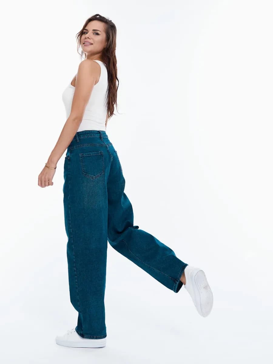 Джинсы Мом Широкие