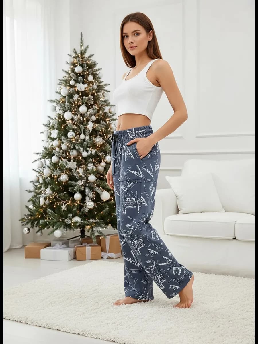 Штаны домашние летние хлопок широкие