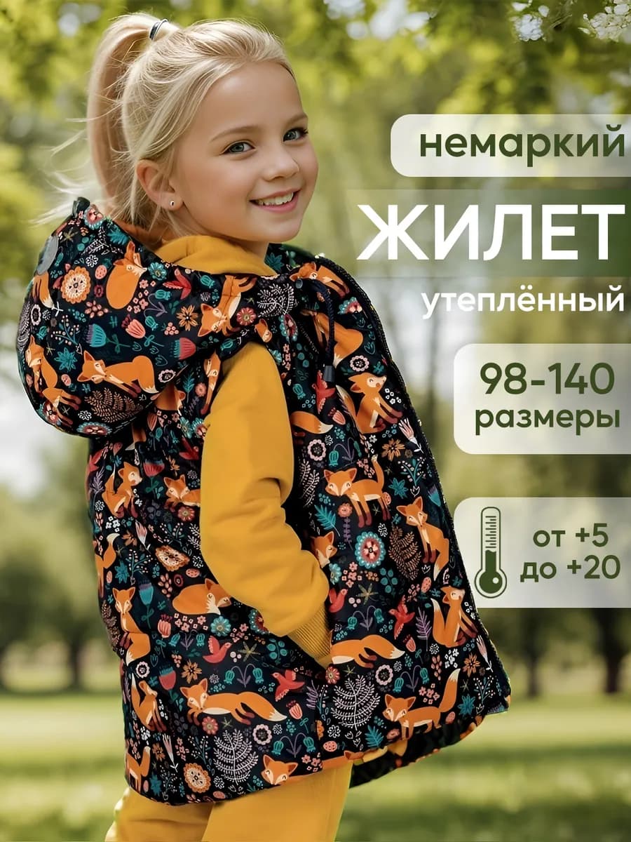 Жилетка детская утепленная