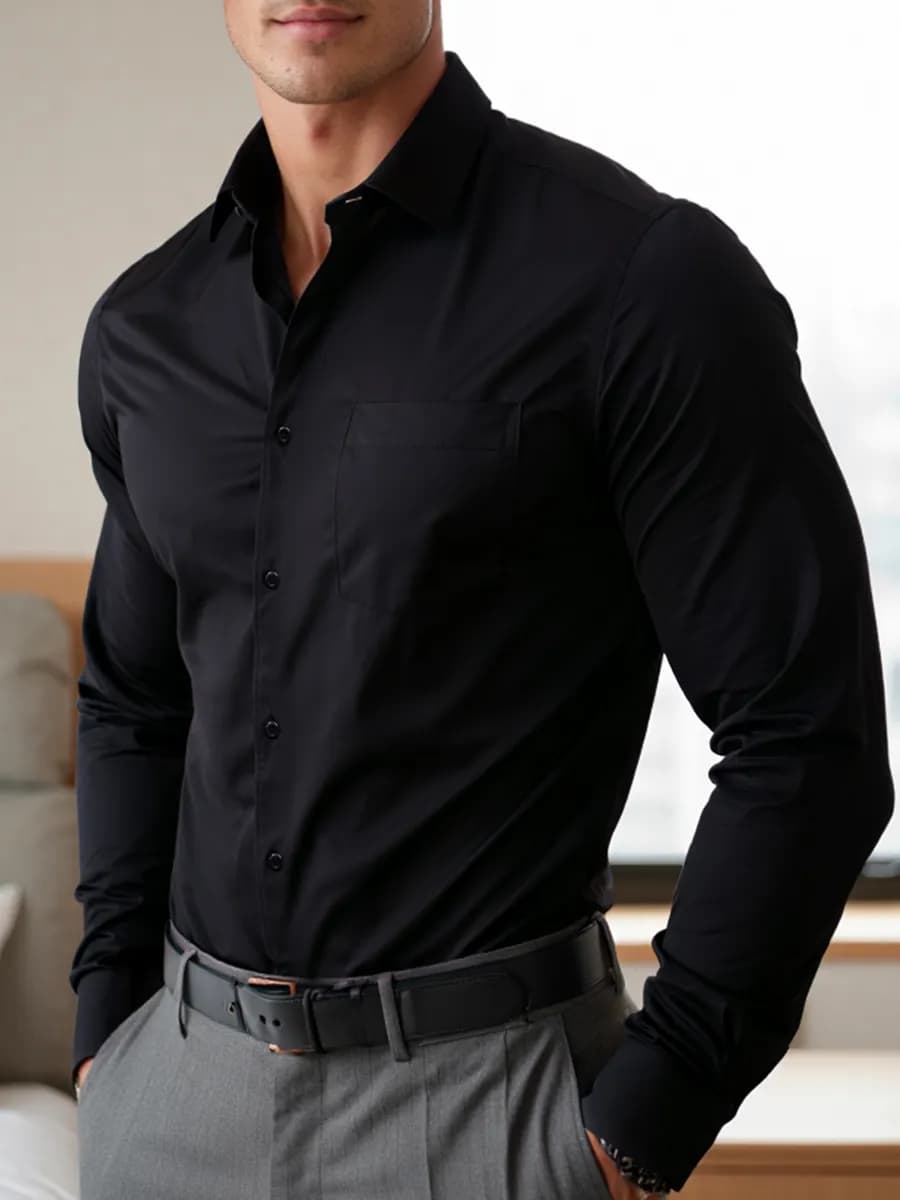 Рубашка с длинным рукавом классическая