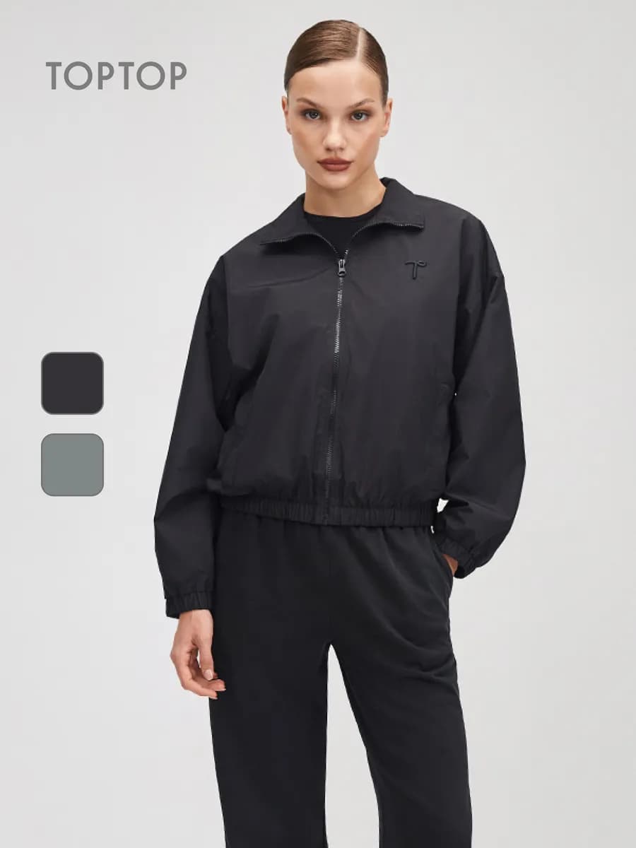 Куртка без капюшона на молнии