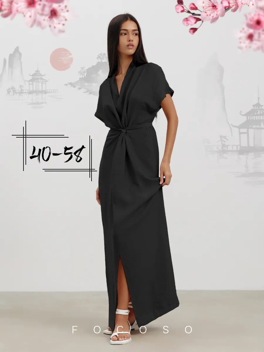 Платье кимоно офисное