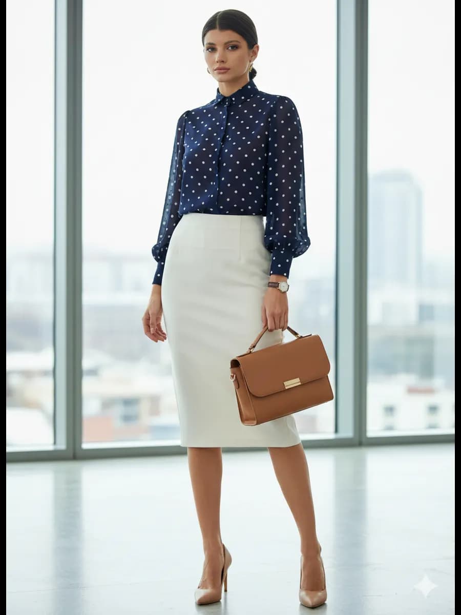 Полупрозрачная блузка с пышными рукавами