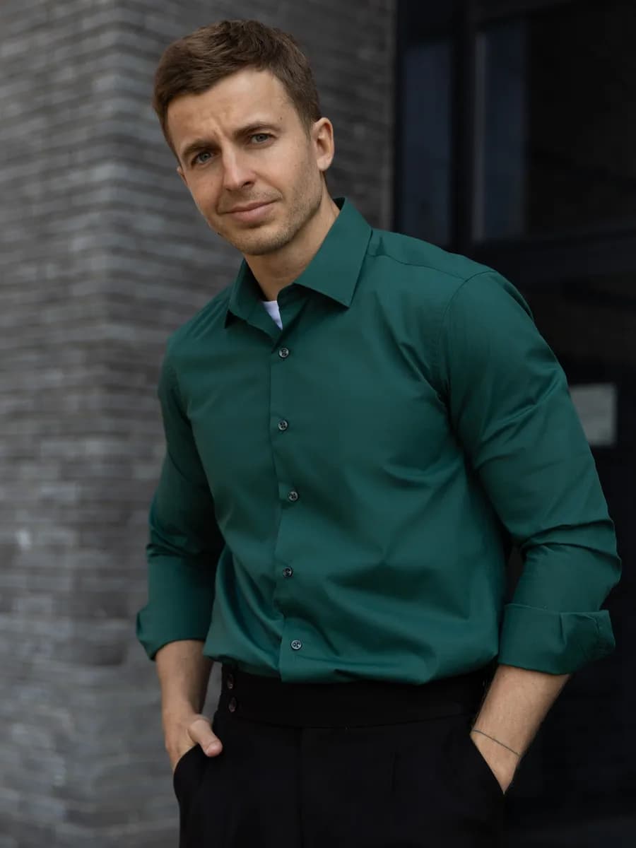 Рубашка с длинным рукавом классическая