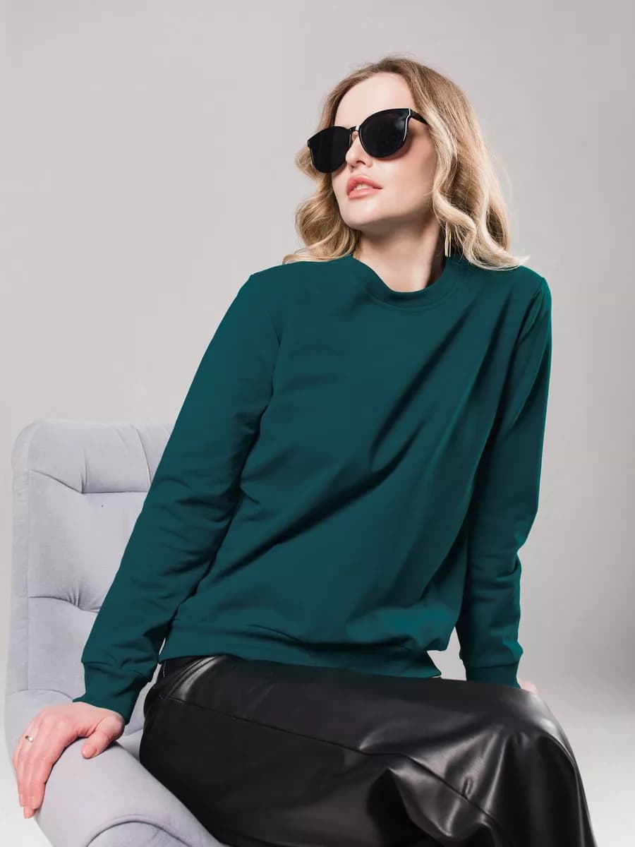 Свитшот толстовка кофта без начеса однотонный хлопок